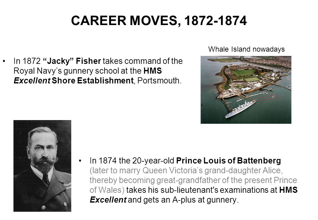CAREER MOVES, Whale Island nowadays.