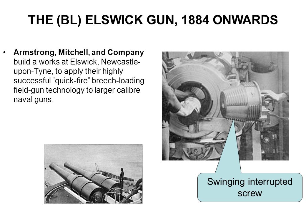 THE (BL) ELSWICK GUN, 1884 ONWARDS