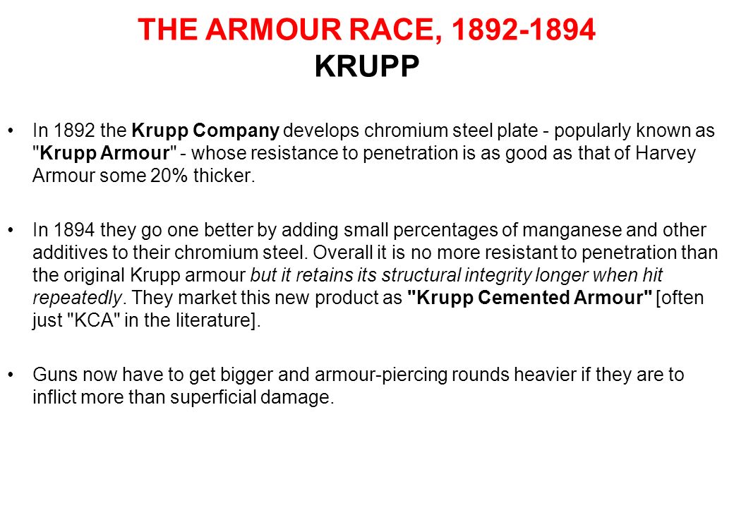 THE ARMOUR RACE, KRUPP.