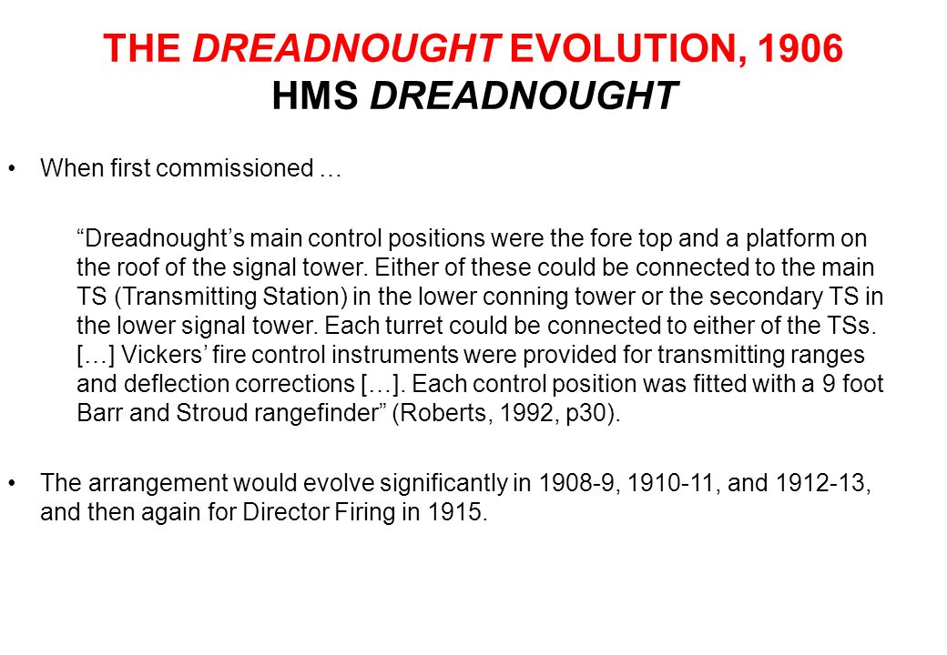 THE DREADNOUGHT EVOLUTION, 1906