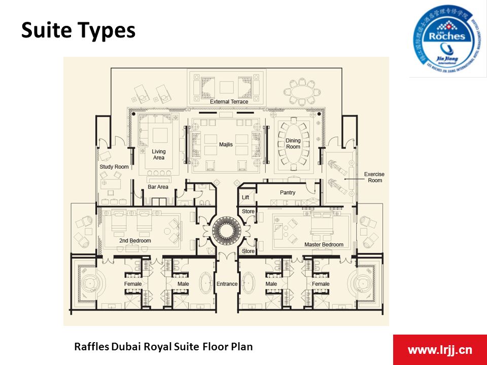Suite Types Raffles Dubai Royal Suite Floor Plan