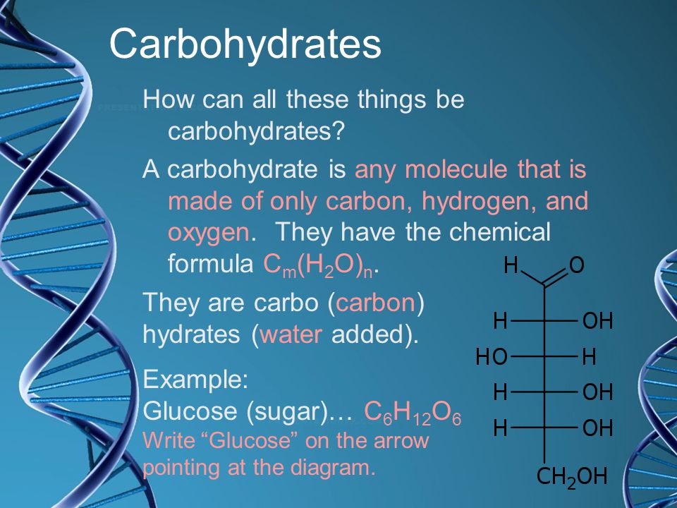 Carbohydrates How can all these things be carbohydrates