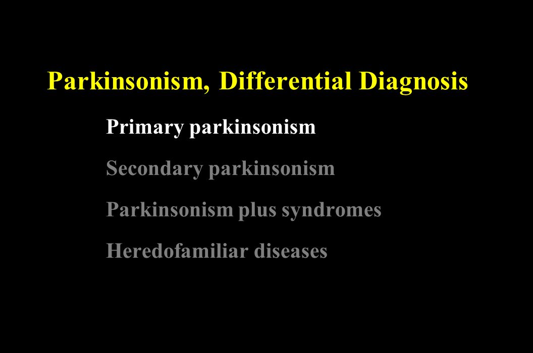 Parkinsonism, Differential Diagnosis