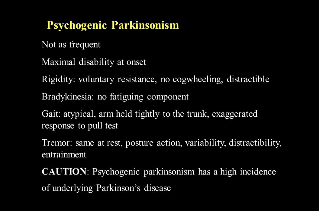 Psychogenic Parkinsonism