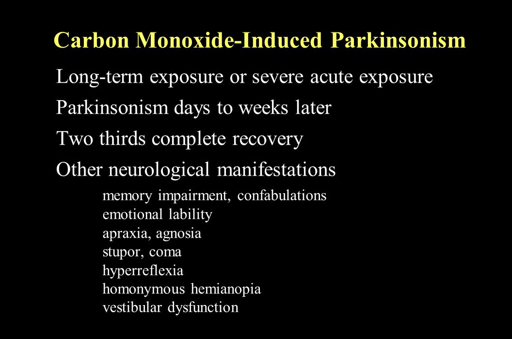 Carbon Monoxide-Induced Parkinsonism