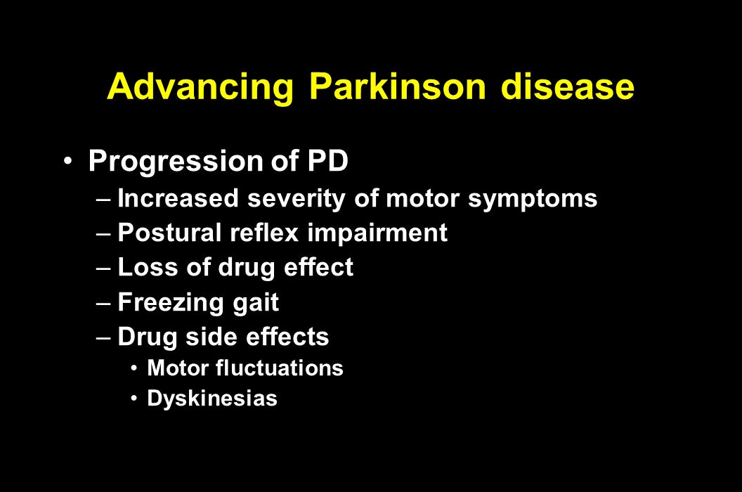 Advancing Parkinson disease