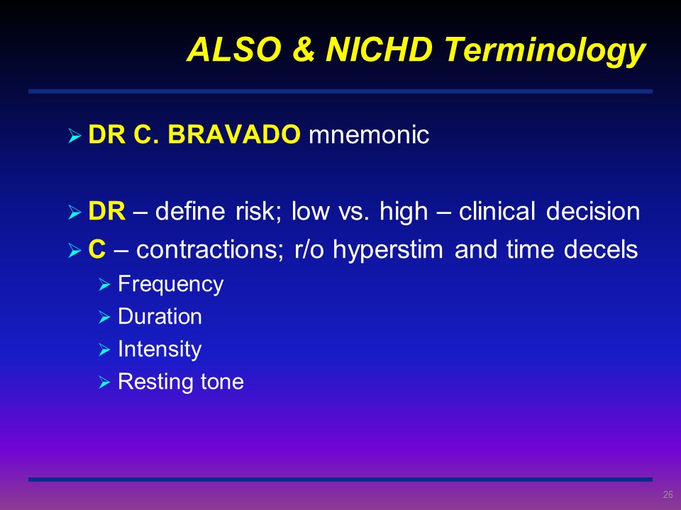 ALSO & NICHD Terminology