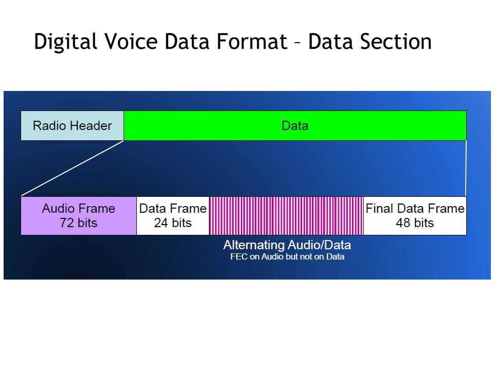 Digital Voice Data Format – Data Section