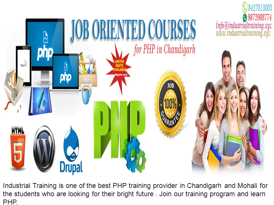 Industrial Training is one of the best PHP training provider in Chandigarh and Mohali for the students who are looking for their bright future .
