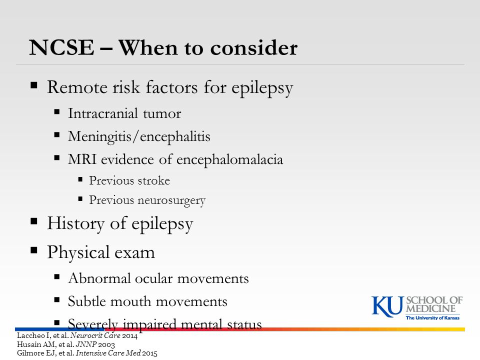 NCSE – When to consider Remote risk factors for epilepsy