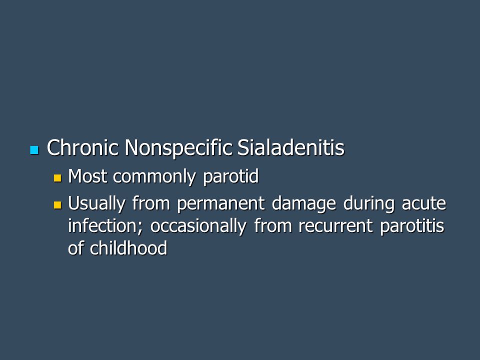 Chronic Nonspecific Sialadenitis