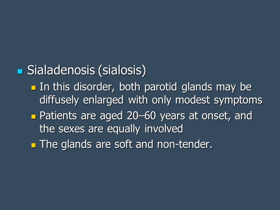 Sialadenosis (sialosis)