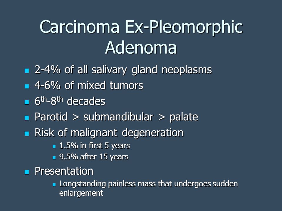 Carcinoma Ex-Pleomorphic Adenoma