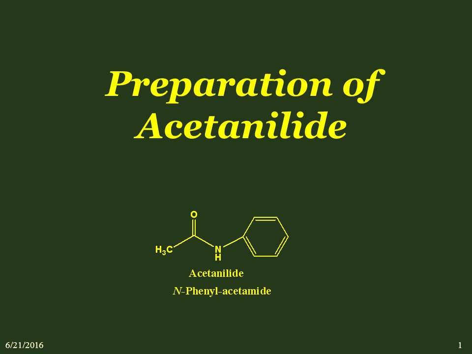synthesis of acetanilide from aniline lab report