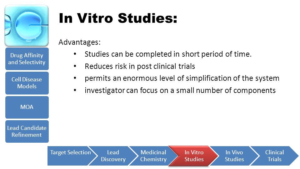 In Vitro Studies: Advantages: