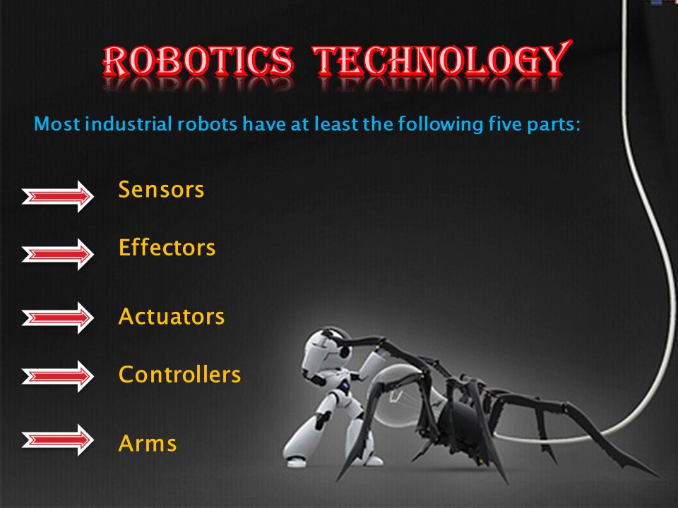 robotics technology Sensors Effectors Actuators Controllers Arms