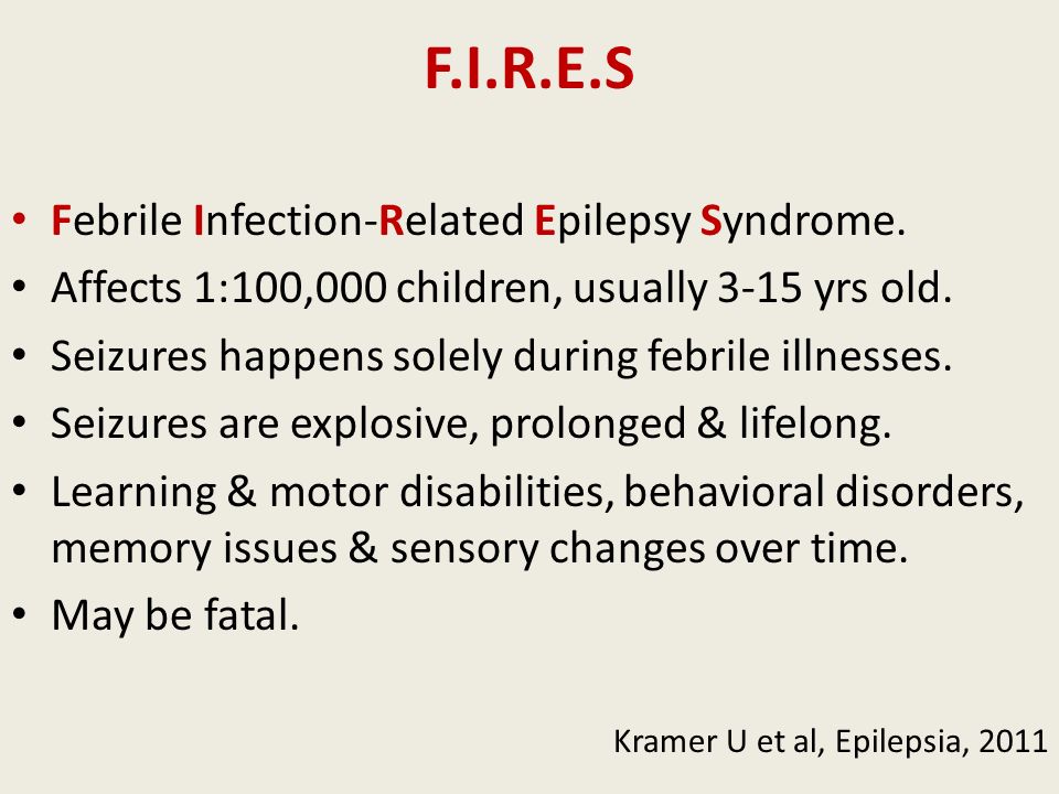 F.I.R.E.S Febrile Infection-Related Epilepsy Syndrome.