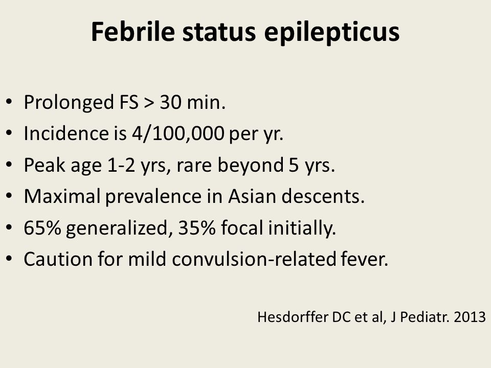 Febrile status epilepticus