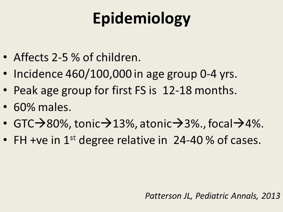 Epidemiology Affects 2-5 % of children.