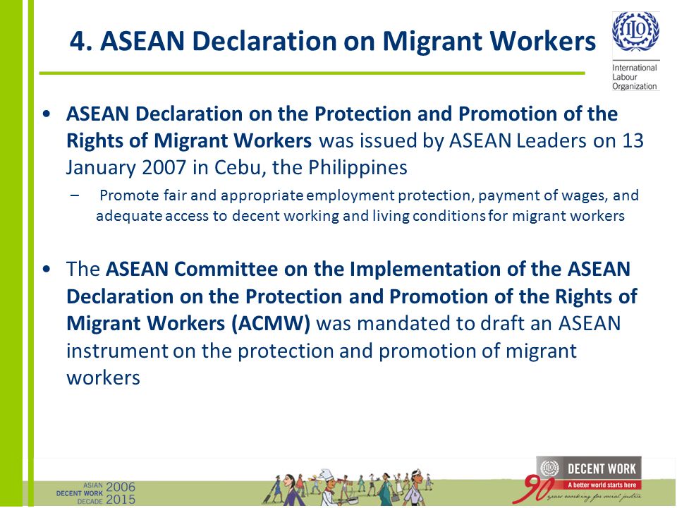 4. ASEAN Declaration on Migrant Workers