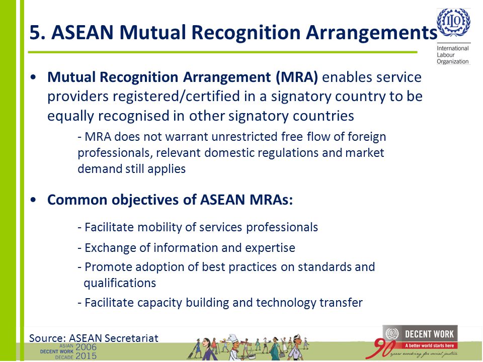 5. ASEAN Mutual Recognition Arrangements