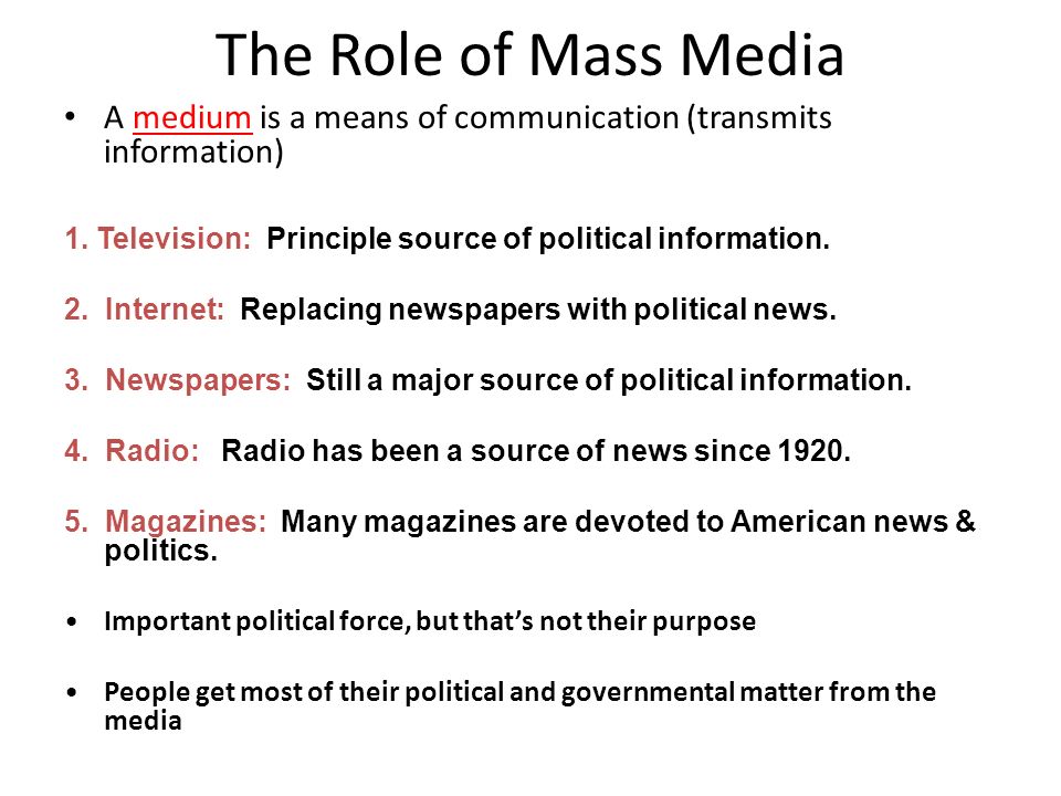 significance of mass communication