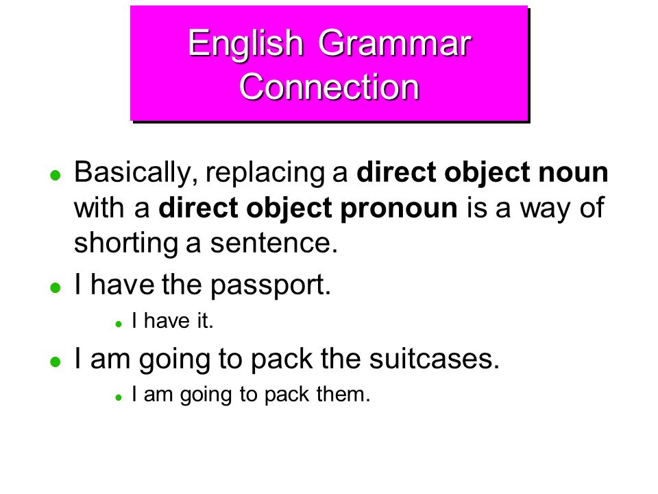 English Grammar Connection