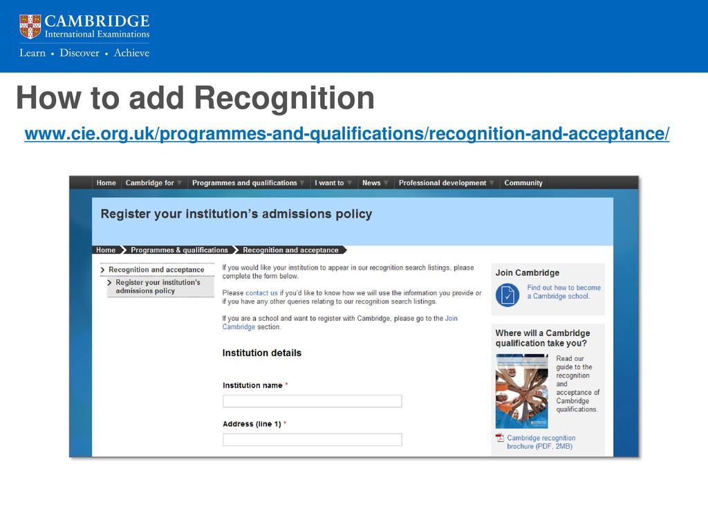How to add Recognition