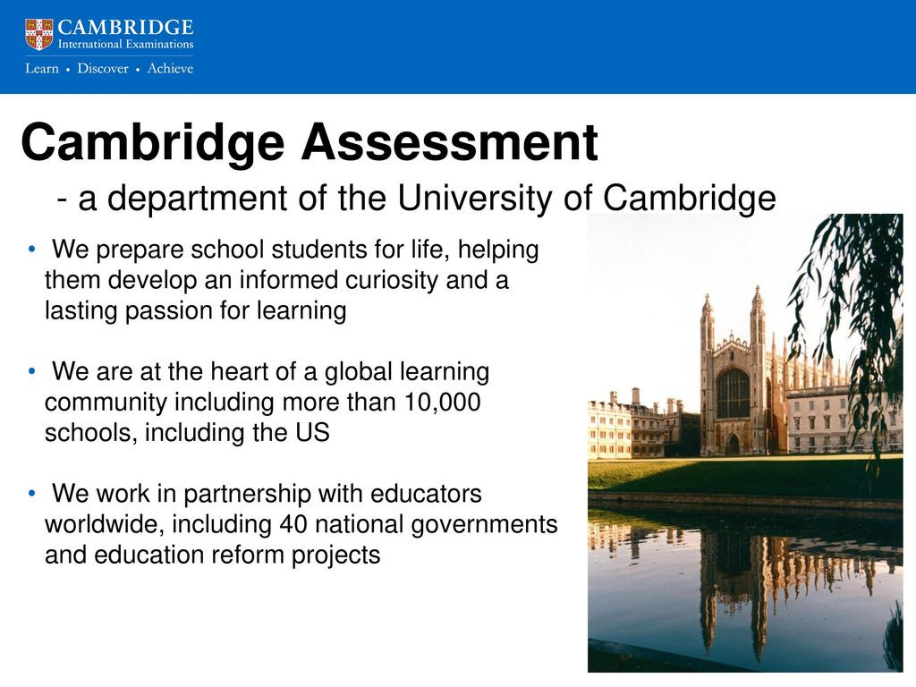 Cambridge Assessment - a department of the University of Cambridge