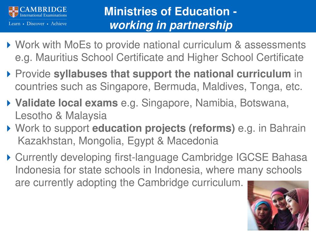 Ministries of Education - working in partnership