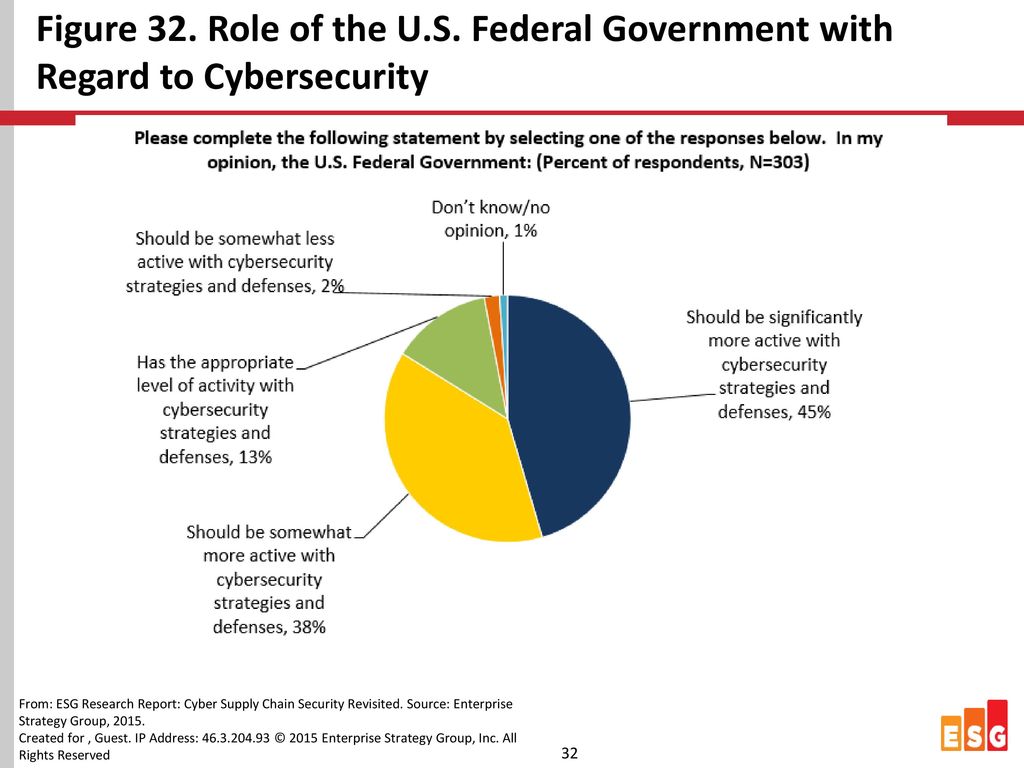 Figure 32. Role of the U.S. Federal Government with Regard to Cybersecurity
