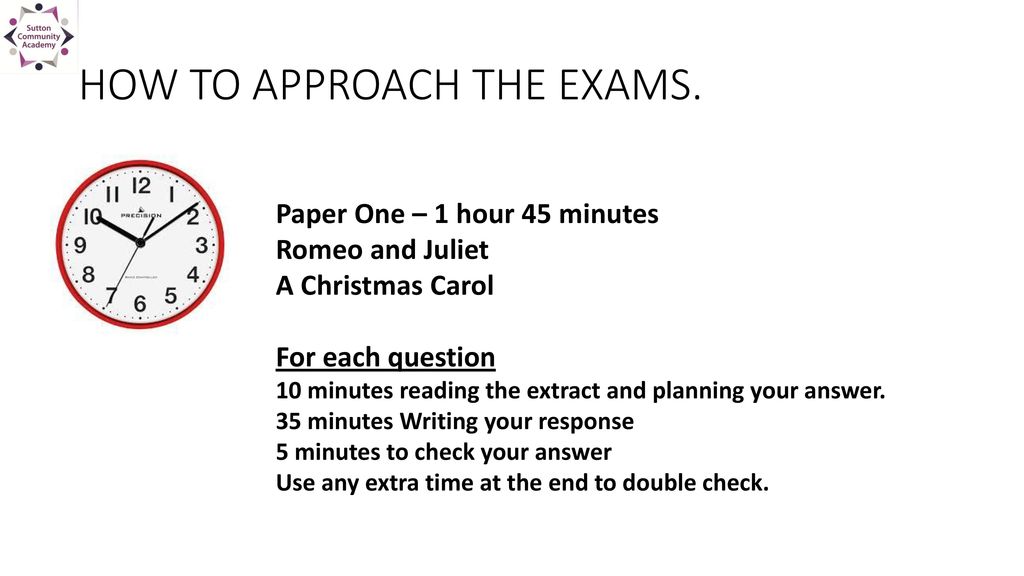 HOW TO APPROACH THE EXAMS.