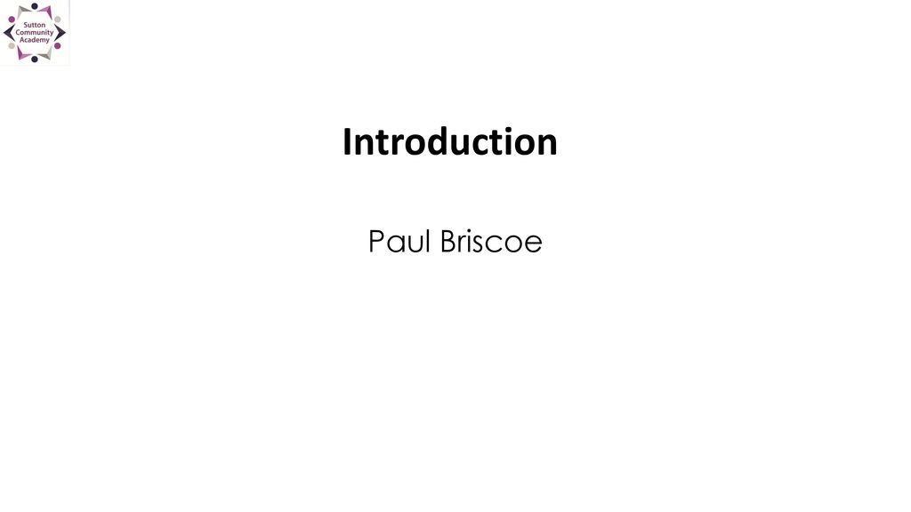 Paul Briscoe Introduction