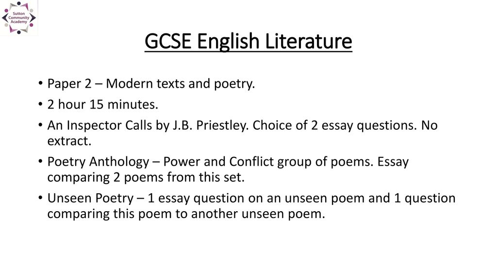 GCSE English Literature
