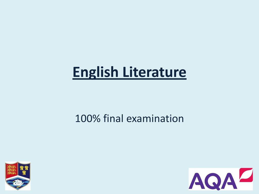 English Literature 100% final examination