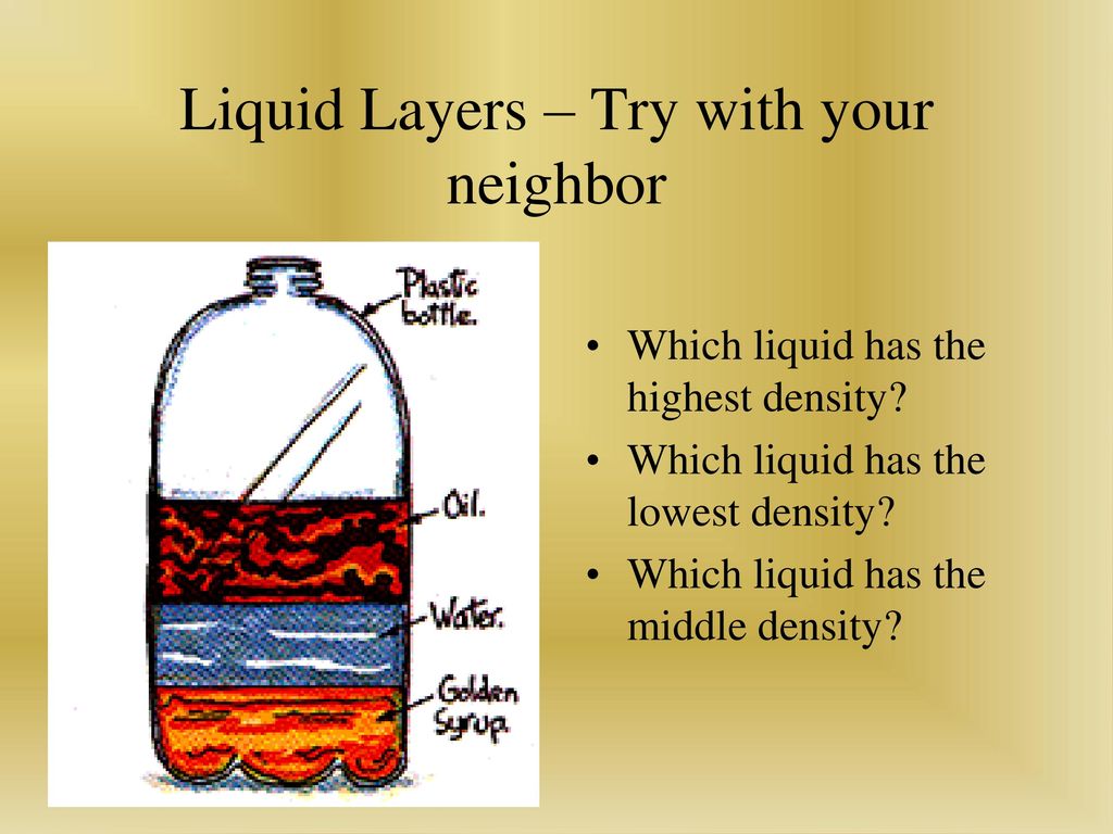 Liquid Layers – Try with your neighbor