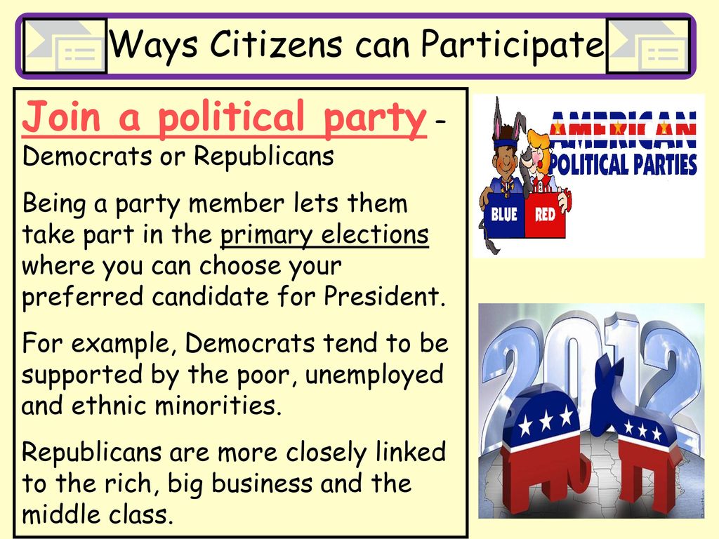 Ways Citizens can Participate