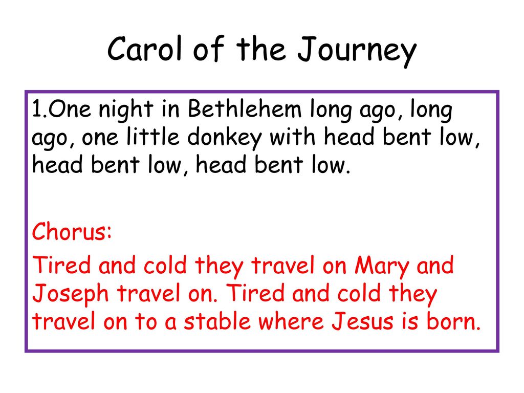 Carol of the Journey