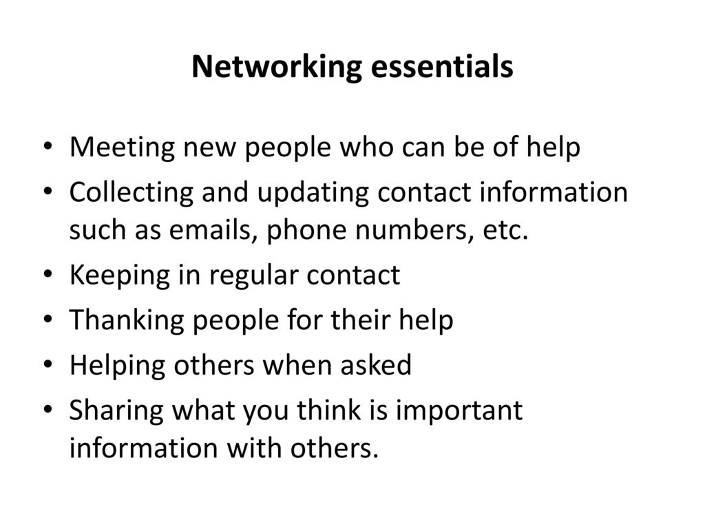 Networking essentials