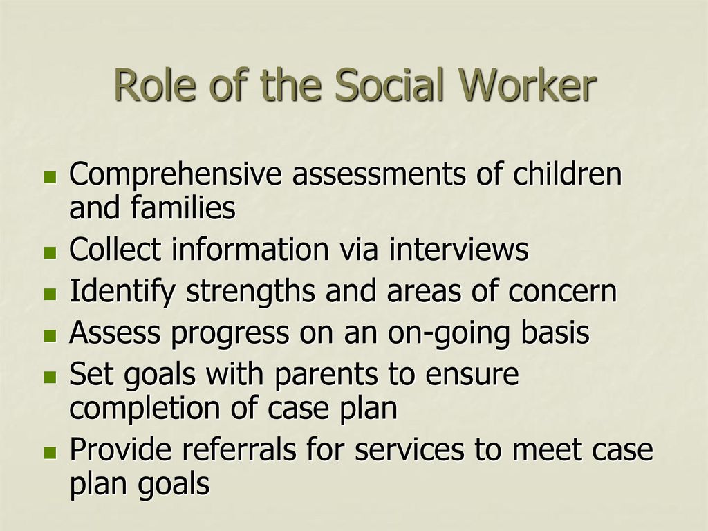 Role of the Social Worker