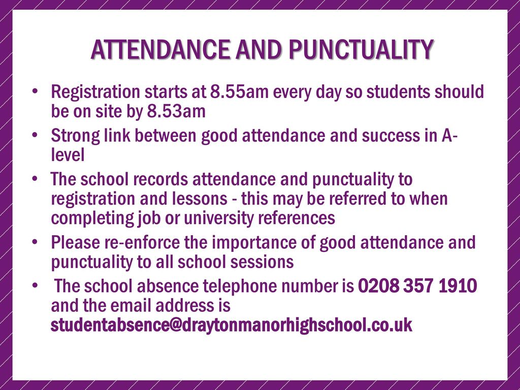 ATTENDANCE AND PUNCTUALITY