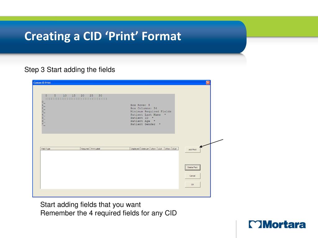 Creating a CID ‘Print’ Format