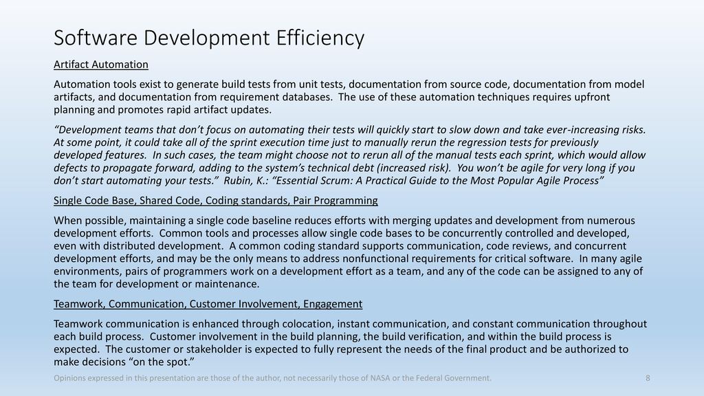 Software Development Efficiency