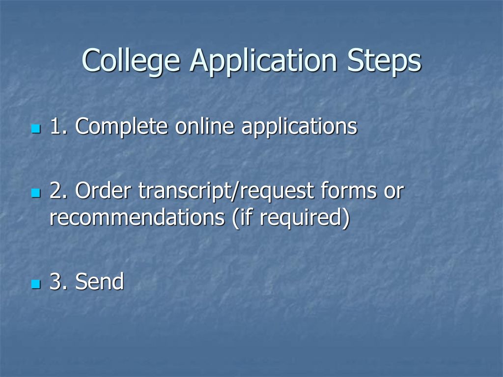 College Application Steps