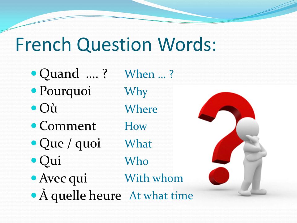 French Question Words: