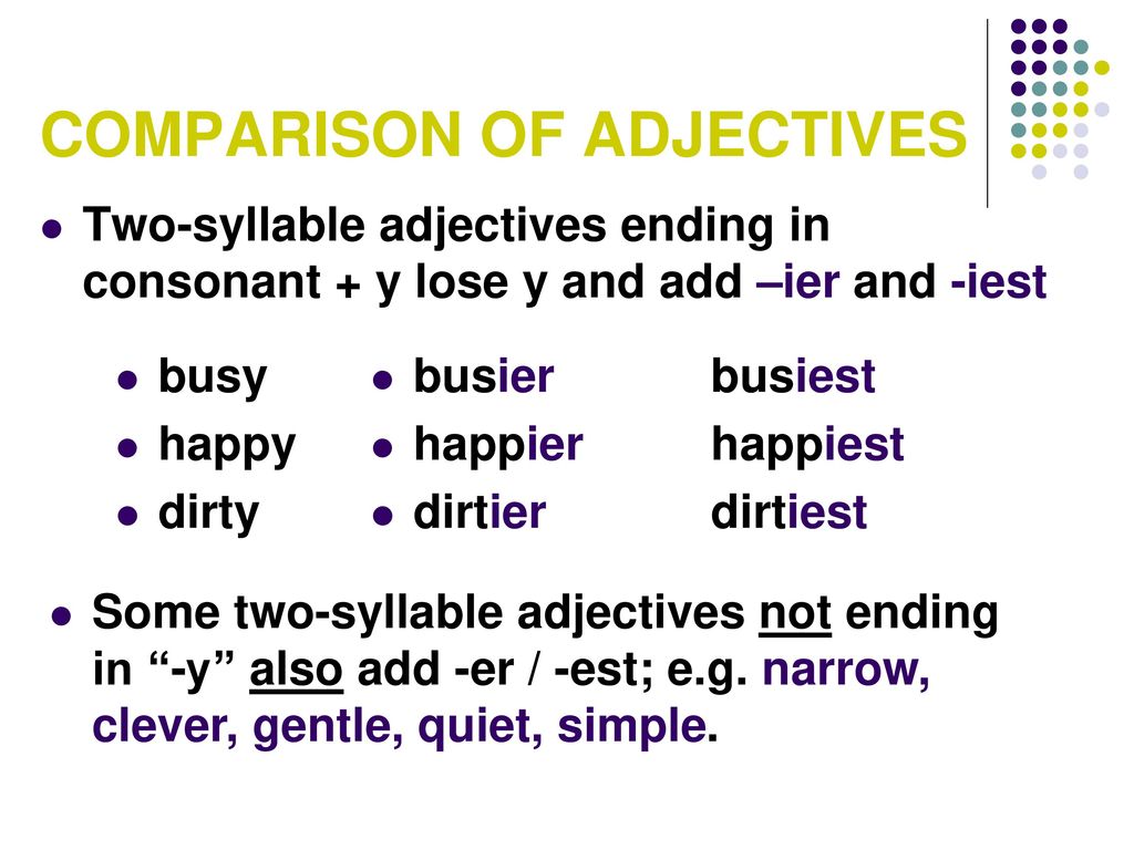 comparatives and superlatives