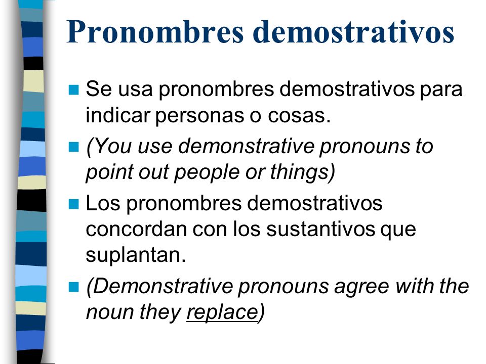 Pronombres demostrativos