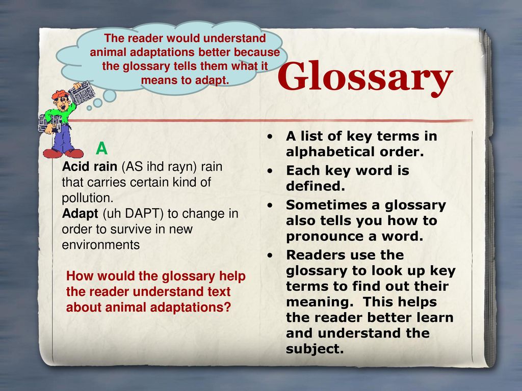 Glossary A A list of key terms in alphabetical order.