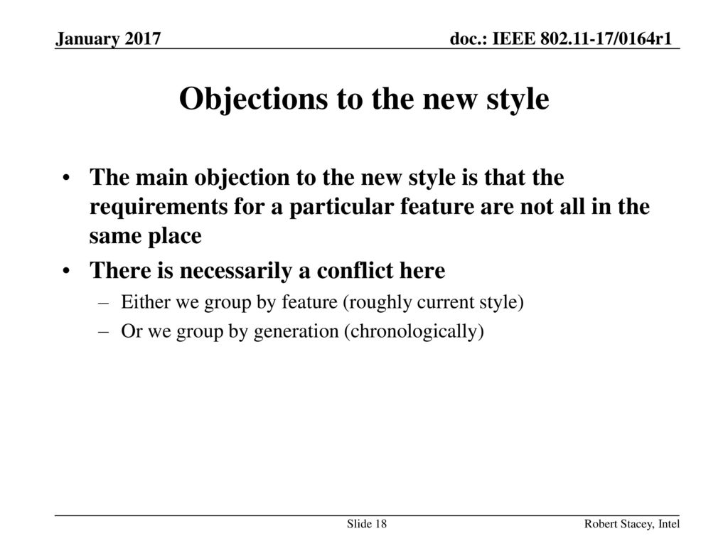 Objections to the new style