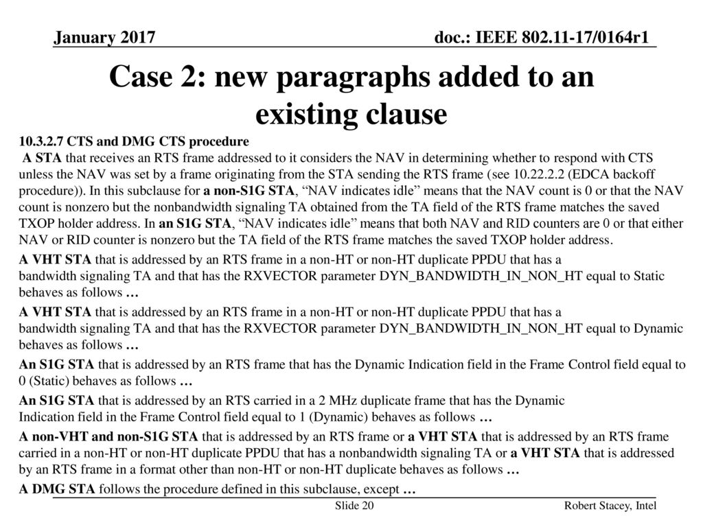 Case 2: new paragraphs added to an existing clause
